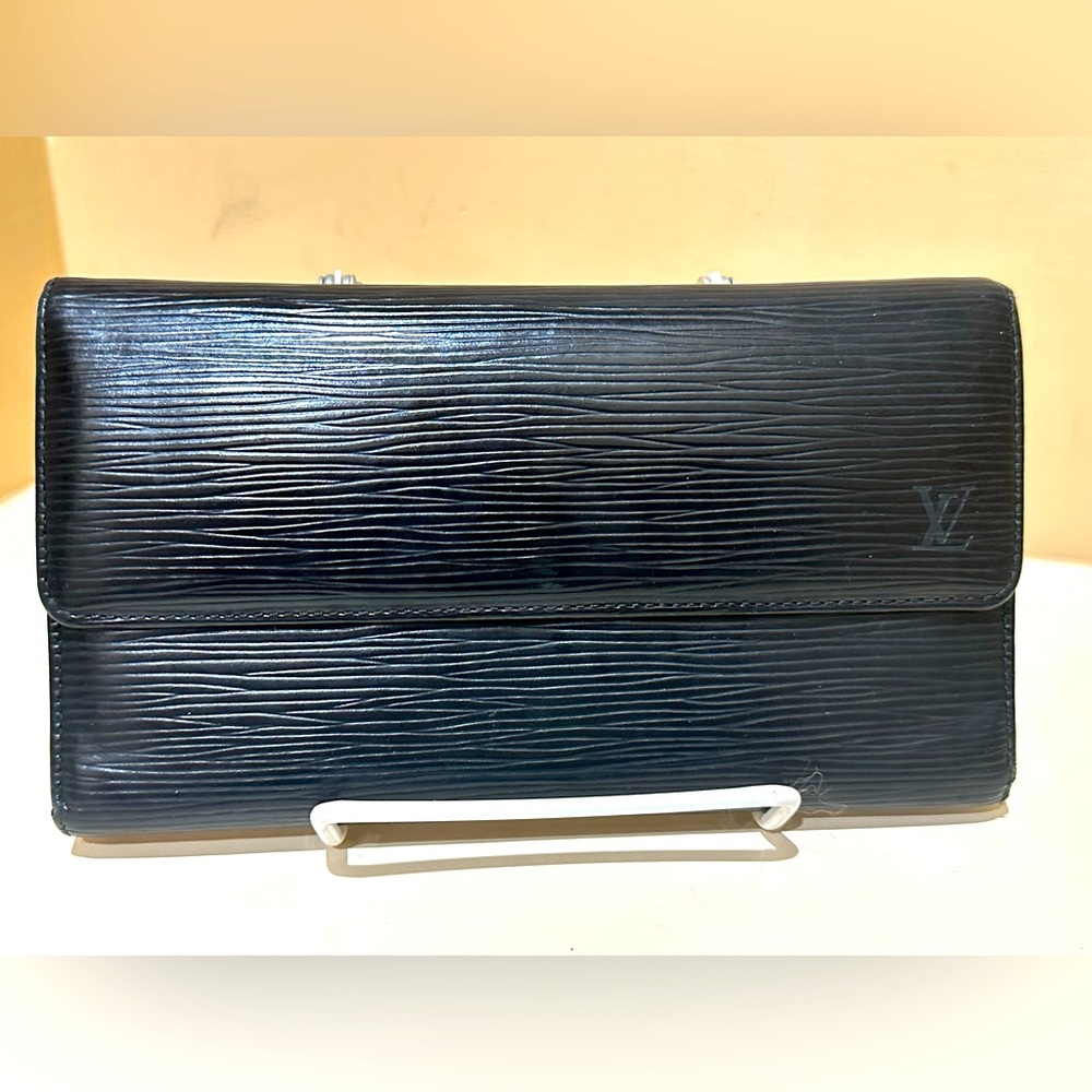 Louis Vuitton Epi Port Tresnor Black Long Wallet